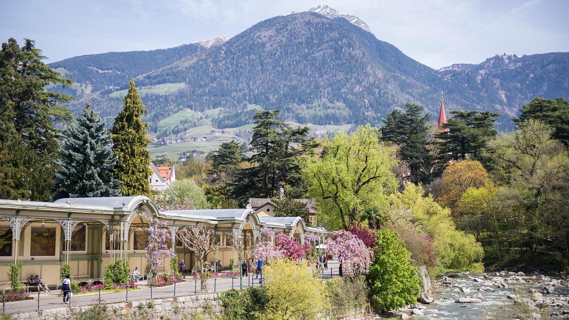Die Wandelhalle in Meran