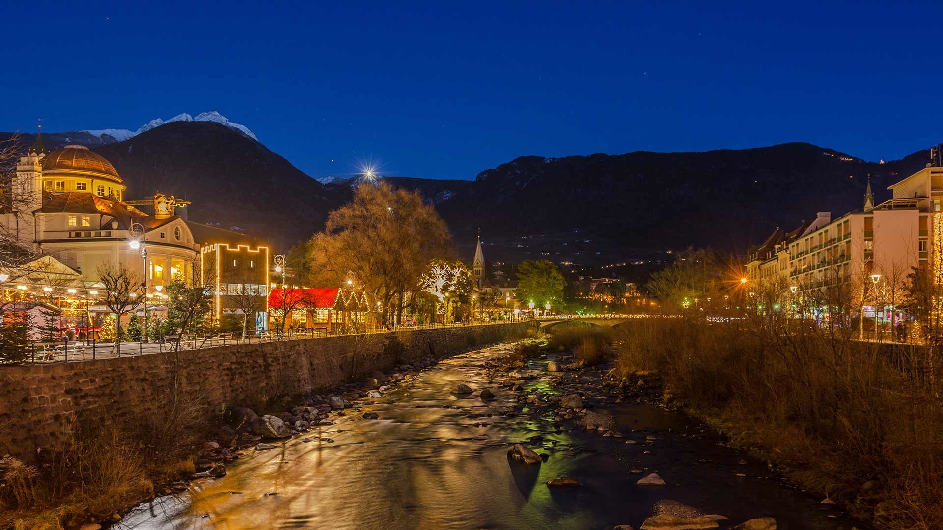 Weihnachtsmarkt Meran - Abendstimmung
